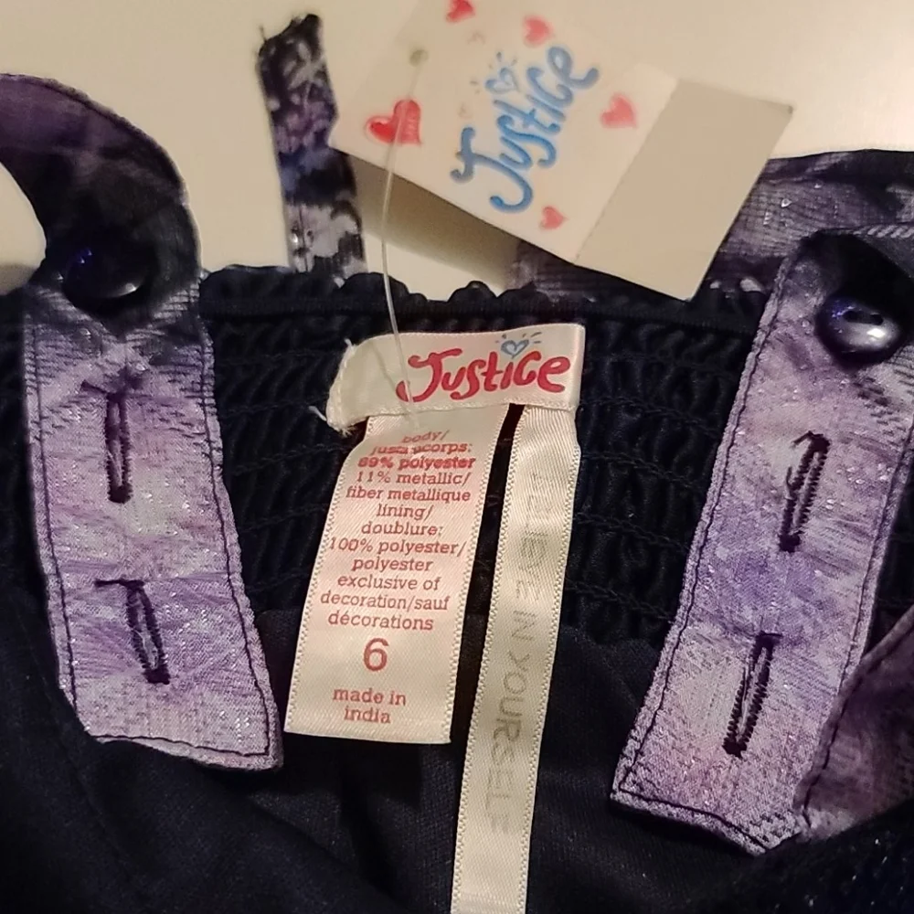 NWT Justice Y2K Early 2000s Style Halter Top - Size 6 (E4)